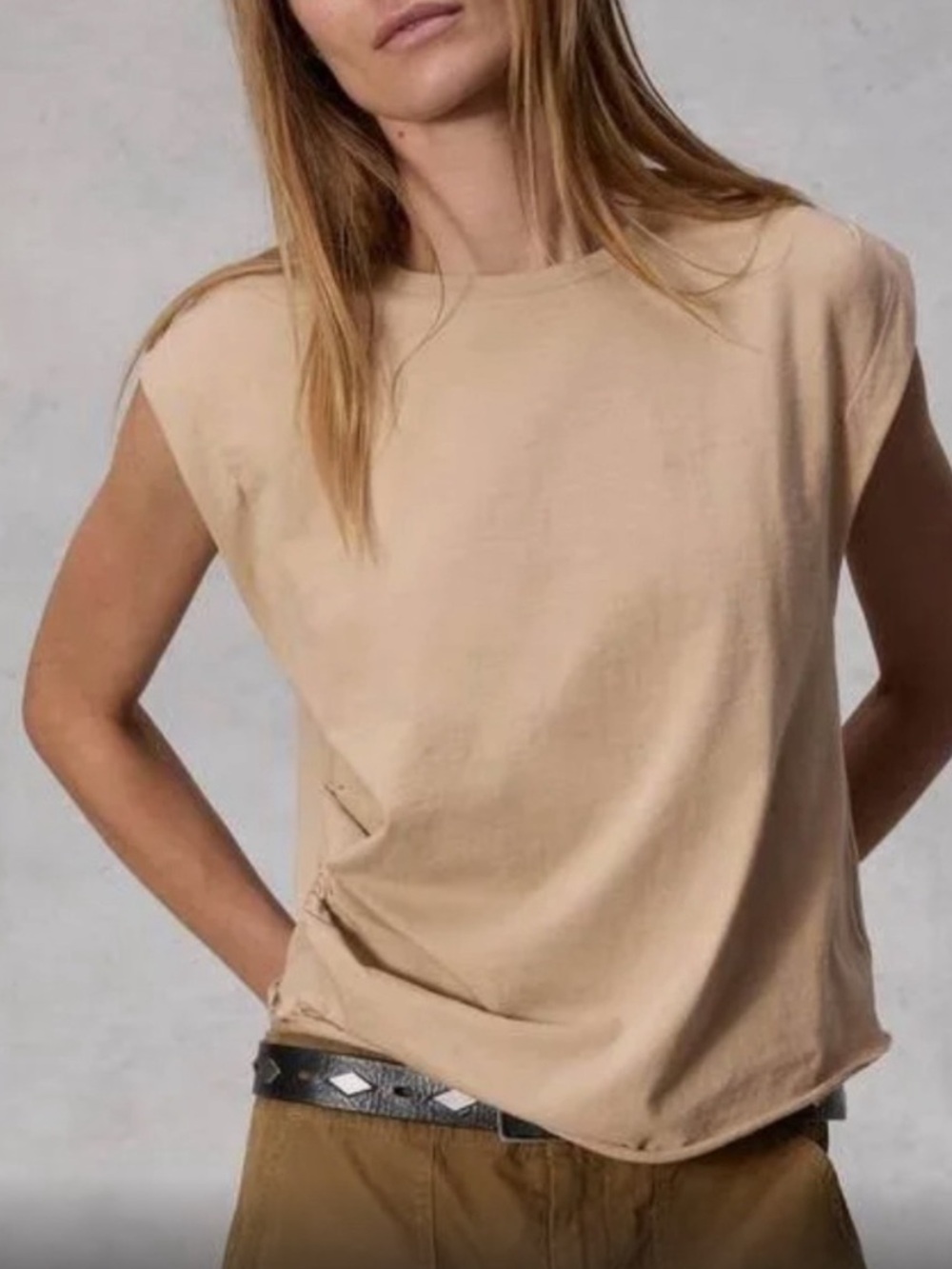 rag and bone “mica cropped shirt “